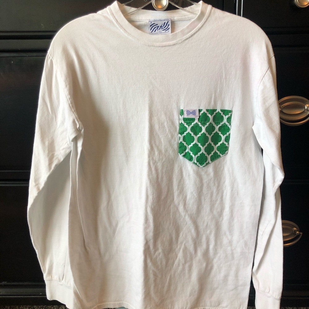 Fraternity Collection Longsleeve Frocket Tee Green